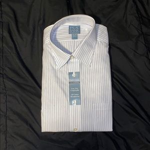 Jos. A. Bank Blue Vertical Stripe Dress Shirt